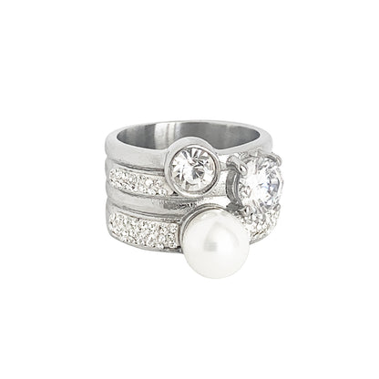 Trio Cocktail Ring - Silver - zZONE Jewelry