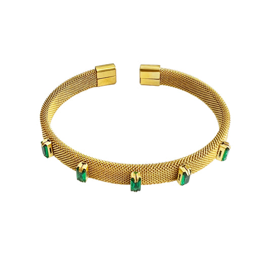 Aura Bangle - Emerald - zZONE Jewelry