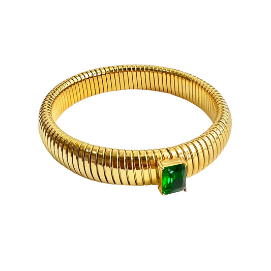 Cleopatra Bangle - Emerald - zZONE Jewelry