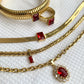 Vertebra Necklace - Ruby