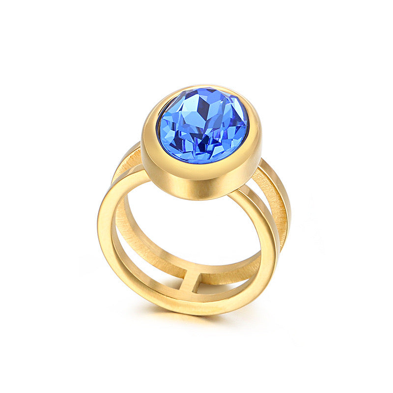 Rita Cocktail Ring - Ocean Blue - zZONE Jewelry