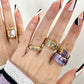 Checkerboard Ring - Crystal - zZONE Jewelry