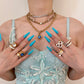 Crystal Heart Necklace - Blue - zZONE Jewelry