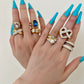 Rita Cocktail Ring - Ocean Blue - zZONE Jewelry