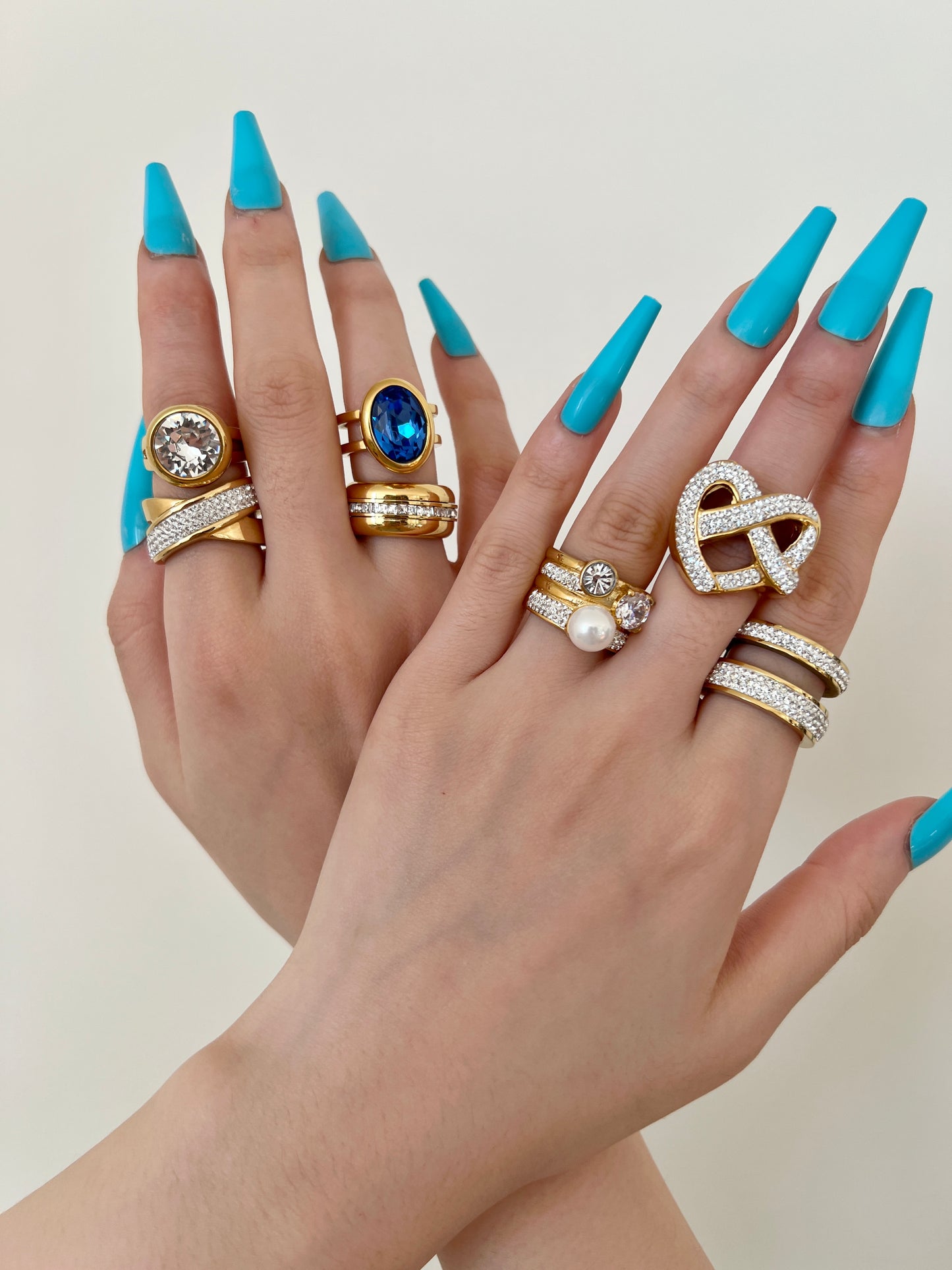 Rita Cocktail Ring - Ocean Blue - zZONE Jewelry