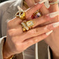 Lamarr Cocktail Ring - Crystal