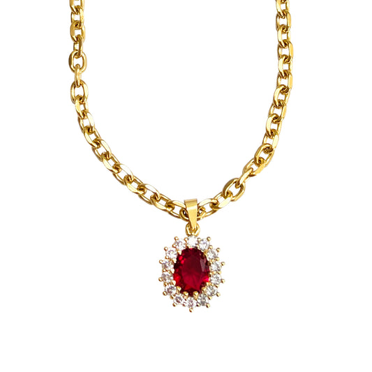 Dita Necklace - Ruby - zZONE Jewelry