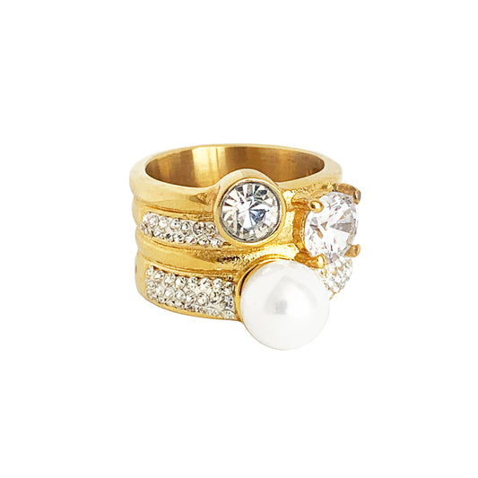 Trio Cocktail Ring - Gold - zZONE Jewelry