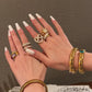 Starry Heart Cocktail Ring - Gold